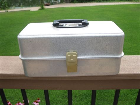 vintage metal fishing box|aluminum tackle boxes for fishing.